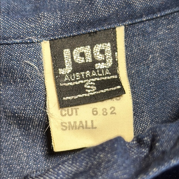 JAG VTG Women's Cottagecore Dark Wash Denim Skirt Blouse Set Talon Zipper Size 6 - Picture 2 of 16